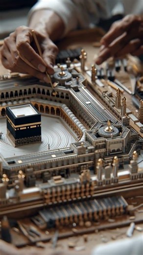 Masjid Al-Haram & Kaaba Ice Art | ہاتھوں سے بنائی گئی حقیقی آرٹنگ#shortvideo #viralvideo #youtube