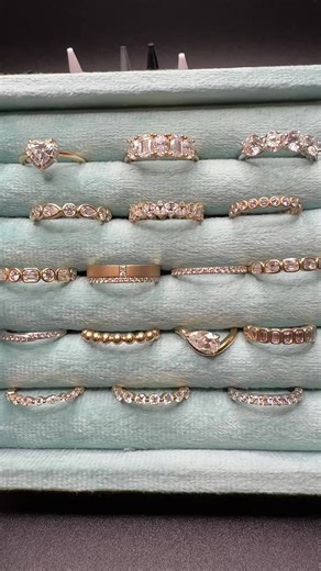 All the rings!!! Stacking bands have become my newest addiction, and I won’t ever stop! ——— #stackingbands #labgrowndiamonds #diamondtok #emilyhopejewelry #customjewelry