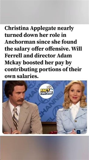 Ferrell and McKay boosted Christina Applegate's Anchorman pay. #ChristinaApplegate #WillFerrell