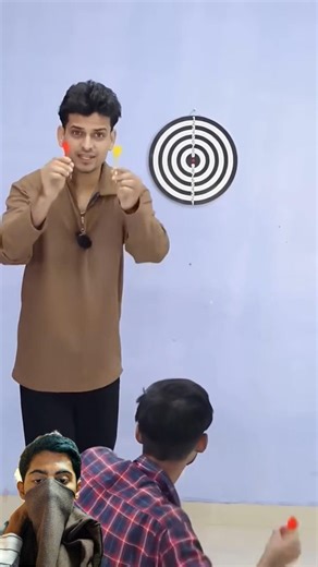 Dart board aim challenge 😯😂 #teamstars #shorts