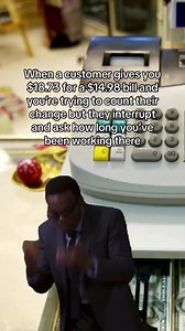Nothing worse than losing your place when counting out change… But, if the customer is asking a general question, they’re probably just being friendly and trying to spark a conversation. Maybe not the right time though, but be sure to be patient with them, regardless! #retail #retailworkers #customerservice #cashier #workplace #workplaceexplained | Workplace Explained