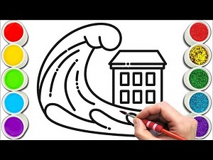 Tsunami Drawing, Painting & Coloring For Kids and Toddlers_ Child Art