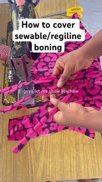 How to cover and sew a sewable boning #shortvideo #sewingtutorial #shorts #sewing