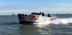 Announcing the highly anticipated Princess R35 - an entirely new class of yacht. Take a look at the first test of the prototype disguised in dazzle camouflage. Launching 10.09.2018 #experiencetherevolution #BARTechnologies #PlymouthCollegeofArt | Princess Yachts