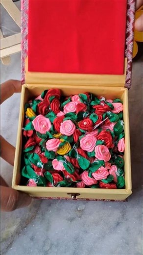 🌹 Mini Ribbon Roses | Easy Handmade Craft Tutorial #viral #like #diy #craft #handmade #follow #art