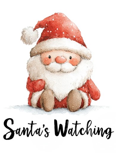 Santa’s Watching Santa Claus from the Chaos Library sticker collection is keeping one eye open and the other twinkling. #ChaosLibrary #Stickers #Santa #SantasWatching #NiceListEnergy