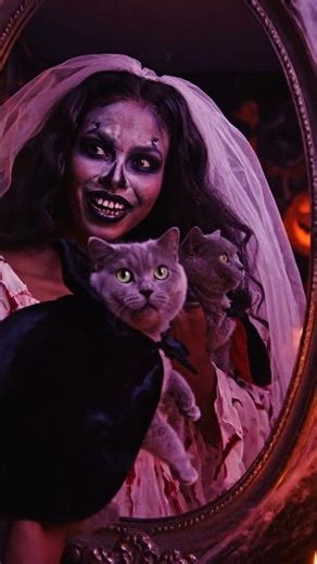 Vampire Cat Bride! 👰 A spooky Halloween couple!