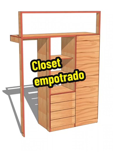 si quieres hacer un mueble empotrado, puedes hacer este closet, sacarle las medidas en esta aplicación que te recomiendo: mueblemio.com #melamina #mueblemio #carpinteria #carpinteroperfecto