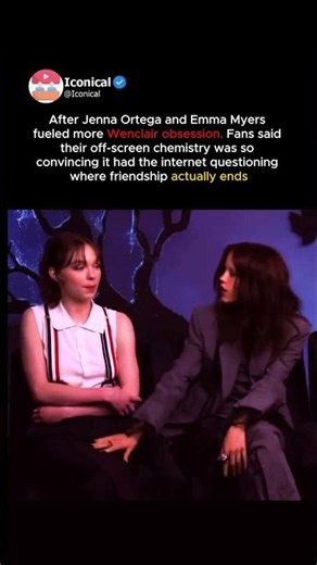 This Jenna Ortega and Emma Myers clip broke the internet 😭 #wenclair