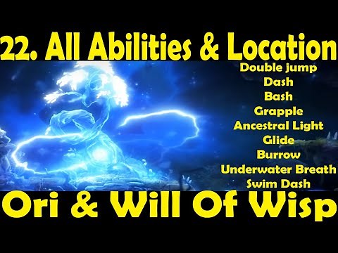 All abilities and their location on map , Ori and will of wisp