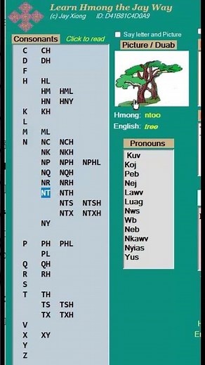 Learn the Hmong consonants CH to XY #hmong #hmoob
