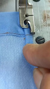start of hem stitching at the flap #sewing #sewingtips #sewingtricks | Enno Jahit