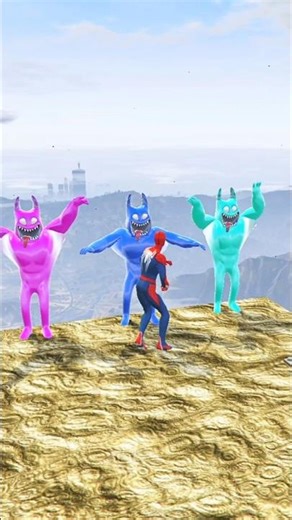 GTA 5 Epic Ragdolls | RED SPIDERMAN VS RED MINION /Funny Fails #shorts # #gta5 #ragdolls #foryou