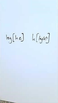 log (ln e) vs. ln (log e)