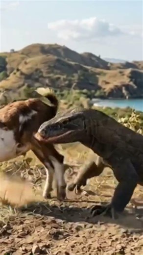 comodo catch and kill goat#wildlife#comododragon #goat #animals