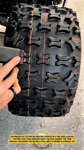 Cutting Tire Grooves using a Precision Tire Groover Tool - Good Tools and Machinery in Daily Work