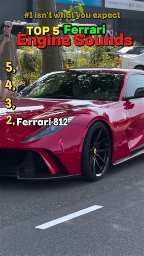 Top 5 Ferrari engine Sounds! #shorts