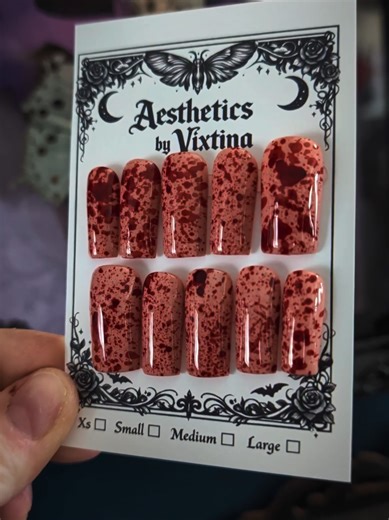 blood splatter nails