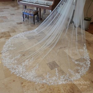 Beaded Embroidered Flowers Lace Wedding Veil,cathedral Long Veils for Bride,fairy Bridal Veil,customized Short Veil,sequin Veils - Etsy