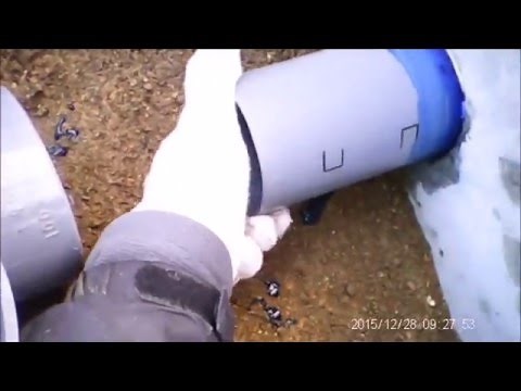 【管工事】φ75VU配管 φ150塩ビ製小口径インバートマス設置