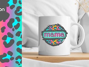 Glitter Leopard Circle PNG: Neon Turquoise Clipart (digital Download) - Etsy