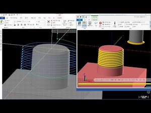 mastercam2021공부방 13_44 2차원가공정의 5. 홀생성(Hole-making) _3 나사밀(Thread Mill)