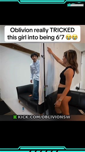 Fast Clipps on Instagram: "Oblivion had everyone crying with laughter after pulling off this wild height prank 😭💀 She really thought she was 6'7 for a second, peak comedy moment! #oblivion . . Kick is changing the streaming game ⚡ A platform built for creators, gamers, and fans — where the energy never stops and the community is stronger than ever. From gaming to IRL moments, Kick is where the culture lives. 🎮🔥 🚀 Some of the biggest names you’ll find here: AdinRoss • Hstikkytokky • Oblivion