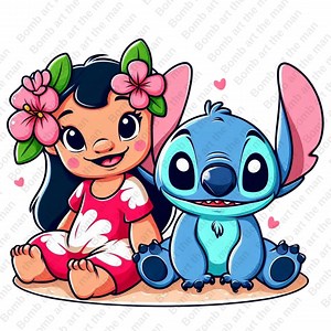 Imágenes prediseñadas de Lilo y Stitch, lindo Stitch PNG, diseño transparente, descarga instantánea - Etsy México