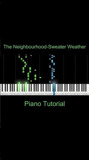 The Neighbourhood- Sweater Weather | Medium Piano Tutorial