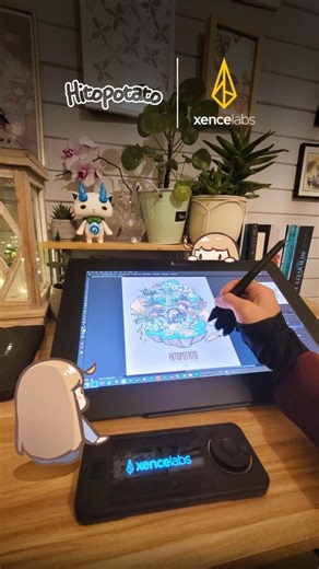 Hito & Senpai 🇵🇱🇮🇩 on Instagram: "@xencelabs recently sent us the Xencelabs Pen Display 16 (4K), and now Senpai is in the house and ready to review! First Impressions: This is my first time trying a product from Xencelabs, and I’m genuinely impressed. The packaging looks amazing, I was especially stunned by the pen case and the Quick Keys, everything feels premium and high-end. • At first, I thought a 16" tablet might feel small since I’m used to a 22" tablet. But