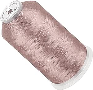 New brothread - Single Huge Spool 5000M Each Polyester Embroidery Machine Thread 40WT for Commercial and Domestic Machines - Beige Gray(Janome Color)