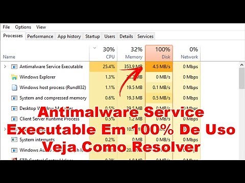 Antimalware Service Executable Usando 100% Do Disco/CPU No Windows 10 – Veja Como Resolver