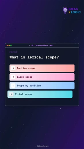 JS Interview Question: What is lexical scope? #coding #javascript