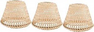 Small Lampshade Woven Retro Style Barrel Pendant Light Cover 15.35X6.29X5.11In Ceiling Lamp Shade for Indoor Home Hotel Restaurant Decoration