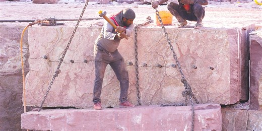 How millions are trapped in modern-day slavery at sandstone quarries in India