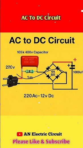 AC To DC Circuit | #shortsfeed #circuit #education #electronic
