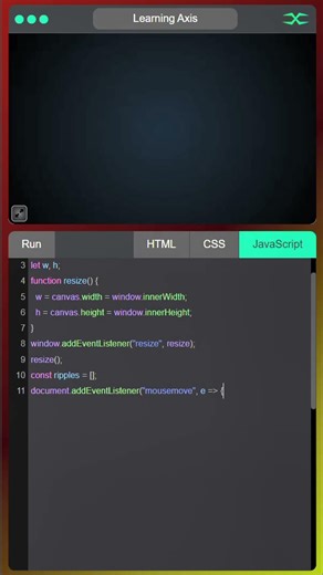 Cursor Ripple Field | HTML CSS JavaScript