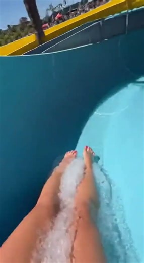 POV Girl Sliding Down a Water Slide Real Water Park Ride #4