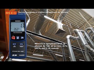 Mesurez la vitesse du vent avec le thermo-anémomètre à hélice avec enregistrement de données R4000SD