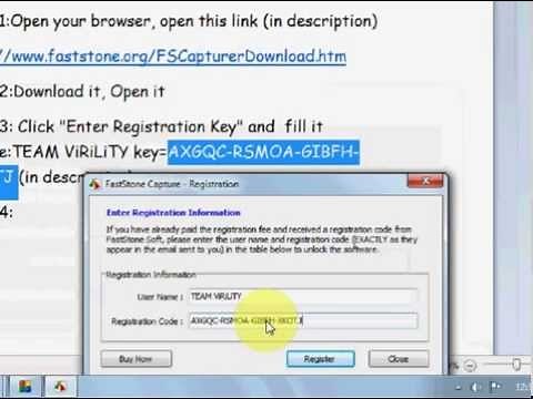 FastStone Capture 7.3 Registration key