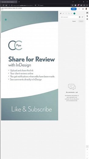 Share for Review Online - InDesign #shorts