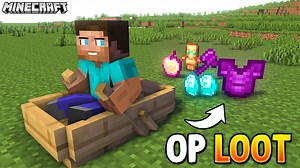 Minecraft But Boats give OP ITEMS…