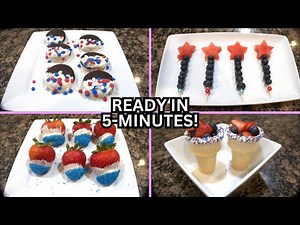 5 EASY NO BAKE DESSERTS | 4th Of July Themed