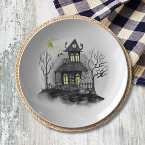 Spooky Haunted House Plates Perfect for Halloween Parties or Fall Table Decor Halloween Dinnerware Spooky Table Decor, Halloween Party Decor - Etsy