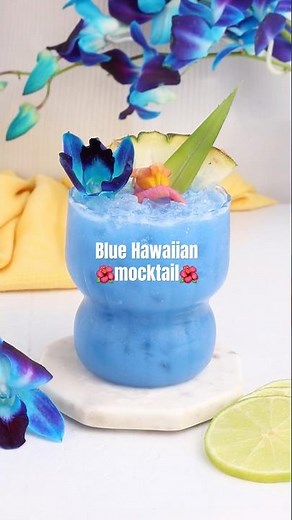 Blue Hawaii Mocktail (aka Blue Hawaiian!) #shorts