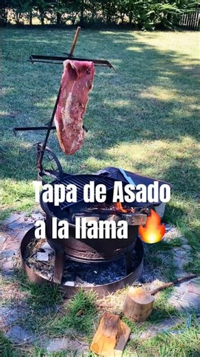 Tapa de Asado a la llama 🔥 #argentina #asado #lena