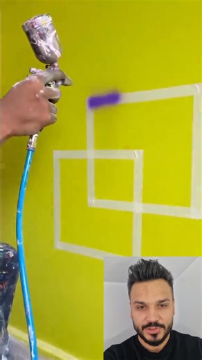 136K views · 438 reactions | Ce părere aveți despre designul realizat cu pistolul de vopsit direct pe perete? #design #pereți #vopsire #creativitate #diy | MojitoRinia | Facebook