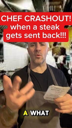 Chef has a crash-out when a steak gets sent back!