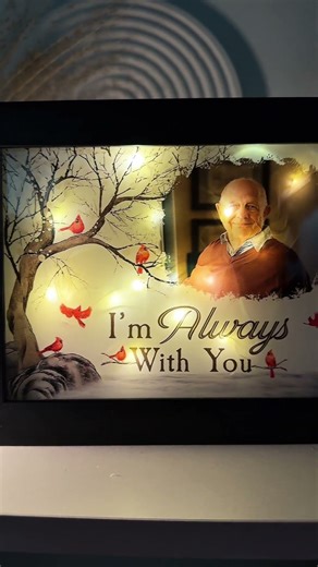 I'm Always With You Memorial Gift | Personalized Photo LED Shadow Box