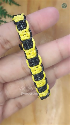 Double Square Knot Bracelet in Two Colors